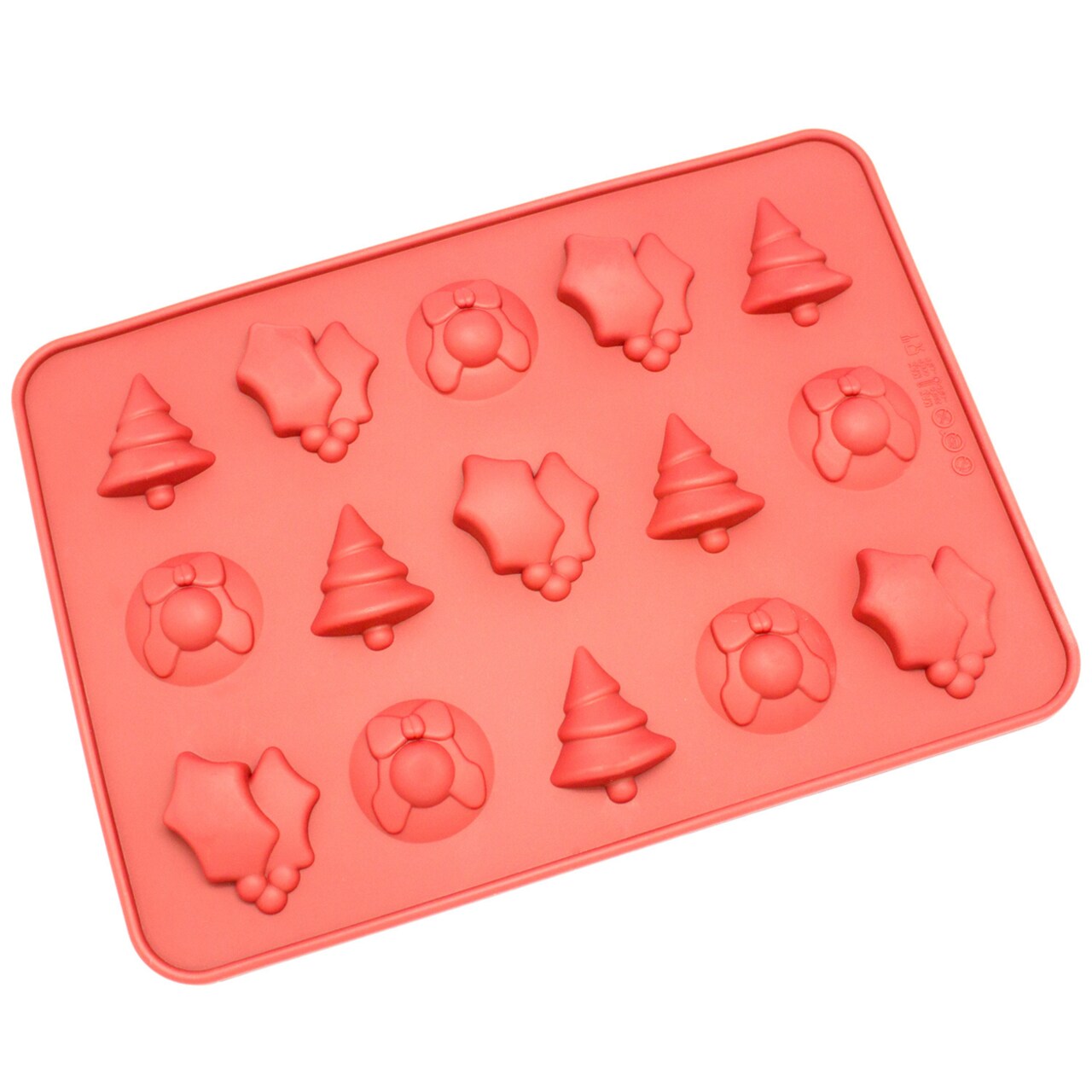 Freshware 15-Cavity Silicone Mold For Chocolate Candy Gummy Ice Cream Cb-119Rd